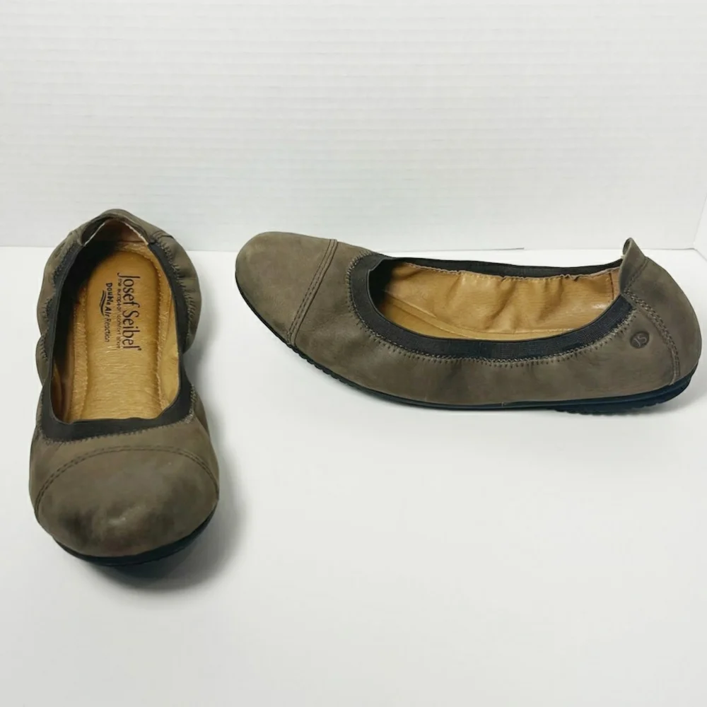 Josef seibel's - brown nubuck ballet flats